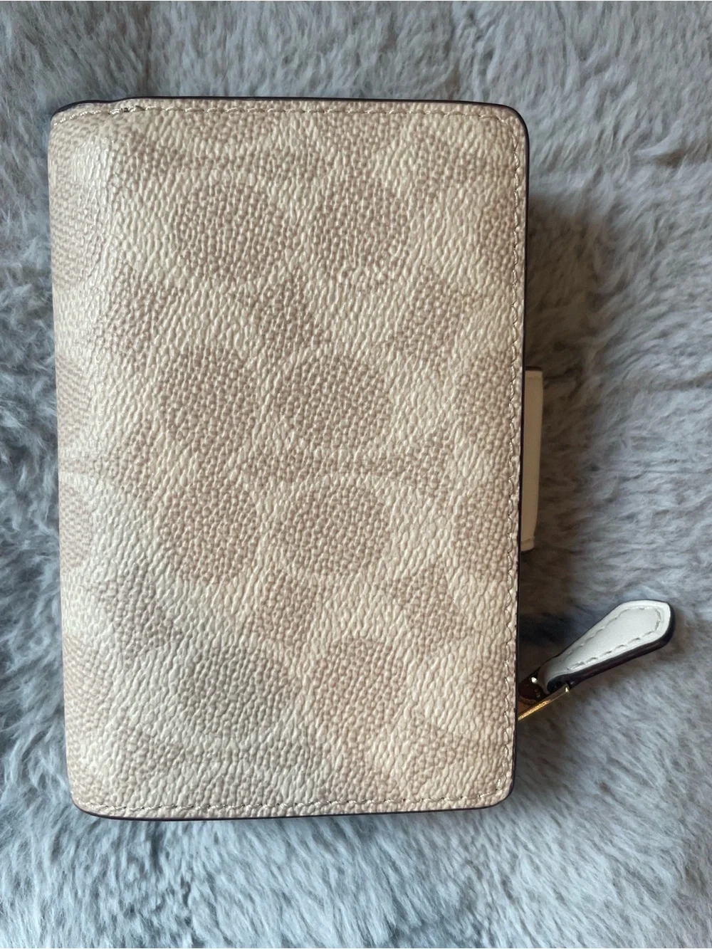 Coach Cream & Tan Signature Wallet